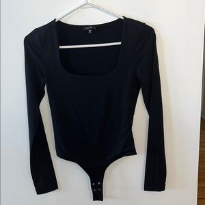 Dynamite Black Long Sleeve Bodysuit
